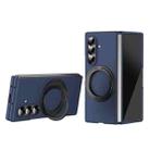 For Samsung Galaxy Z Fold7 Thunderbolt 360 Rotating Holder Shockproof Phone Case(Blue) - 1