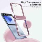 For Samsung Galaxy Z Flip6 Plating Transparent Folding Hinged Phone Case(Pink) - 2