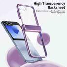 For Samsung Galaxy Z Flip6 Plating Transparent Folding Hinged Phone Case(Purple) - 2