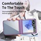 For Samsung Galaxy Z Flip6 Plating Transparent Folding Hinged Phone Case(Purple) - 3