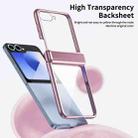 For Samsung Galaxy Z Flip5 Plating Transparent Folding Hinged Phone Case(Pink) - 2