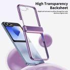 For Samsung Galaxy Z Flip5 Plating Transparent Folding Hinged Phone Case(Purple) - 2