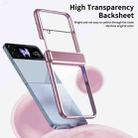 For Samsung Galaxy Z Flip4 Plating Transparent Folding Hinged Phone Case(Pink) - 2