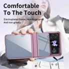 For Samsung Galaxy Z Flip4 Plating Transparent Folding Hinged Phone Case(Pink) - 3