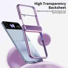 For Samsung Galaxy Z Flip4 Plating Transparent Folding Hinged Phone Case(Purple) - 2