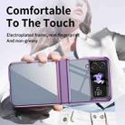 For Samsung Galaxy Z Flip4 Plating Transparent Folding Hinged Phone Case(Purple) - 3