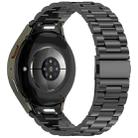 For Samsung Galaxy Watch FE 40mm Three Beads Button Quick Release Metal Watch Band(Black) - 2