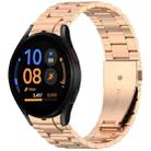 For Samsung Galaxy Watch FE 40mm Three Beads Button Quick Release Metal Watch Band(Rose Gold) - 1