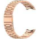 For Samsung Galaxy Watch FE 40mm Three Beads Button Quick Release Metal Watch Band(Rose Gold) - 3