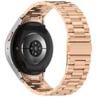 For Samsung Galaxy Watch 6  40 / 44mm Three Beads Button Quick Release Metal Watch Band(Rose Gold) - 2