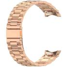 For Samsung Galaxy Watch 6  40 / 44mm Three Beads Button Quick Release Metal Watch Band(Rose Gold) - 3