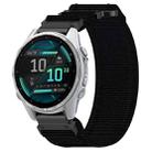 For Garmin Fenix 8 AMOLED 43mm Nylon Hook and Loop Fastener 20mm Quick Release Watch Band(Black) - 1