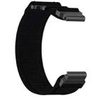 For Garmin Fenix 8 AMOLED 43mm Nylon Hook and Loop Fastener 20mm Quick Release Watch Band(Black) - 3