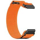 For Garmin Fenix 8 AMOLED 47mm Nylon Hook and Loop Fastener 22mm Quick Release Watch Band(Orange) - 3