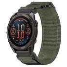 For Garmin Fenix 8 AMOLED 51mm Nylon Hook and Loop Fastener 26mm Quick Release Watch Band(Gray) - 1