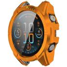 For Garmin Fenix 8 AMOLED 51mm Tempered Glass Film Integrated PC Watch Case(Orange Green) - 2