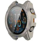 For Garmin Fenix 8 AMOLED 51mm Tempered Glass Film Integrated PC Watch Case(Titanium Blue) - 2