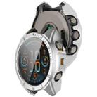 For Garmin Fenix 8 AMOLED 51mm Tempered Glass Film Integrated PC Watch Case(Silver Black) - 3