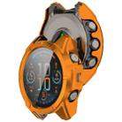 For Garmin Fenix 8 AMOLED 47mm Tempered Glass Film Integrated PC Watch Case(Orange Green) - 3