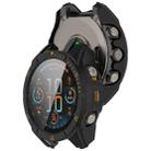 For Garmin Fenix 8 AMOLED 47mm Tempered Glass Film Integrated PC Watch Case(Black Orange) - 3