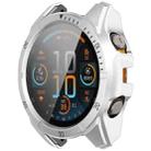 For Garmin Fenix 8 AMOLED 47mm Tempered Glass Film Integrated PC Watch Case(Silver Black) - 2