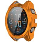 For Garmin Fenix 8 AMOLED 43mm Tempered Glass Film Integrated PC Watch Case(Orange Green) - 2