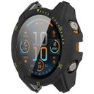 For Garmin Fenix 8 AMOLED 43mm Tempered Glass Film Integrated PC Watch Case(Black Green) - 2