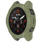 For Garmin Fenix E 47mm Armor Hollow TPU Half Coverage Watch Protective Case(Jungle Green) - 2