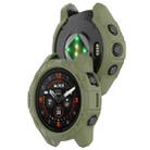 For Garmin Fenix E 47mm Armor Hollow TPU Half Coverage Watch Protective Case(Jungle Green) - 3