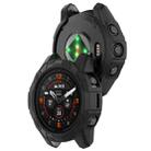 For Garmin Fenix E 47mm Armor Hollow TPU Half Coverage Watch Protective Case(Black) - 3