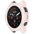 For Garmin Fenix E 47mm Armor Hollow TPU Half Coverage Watch Protective Case(Light Pink) - 2