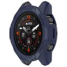 For Garmin Fenix E 47mm Armor Hollow TPU Half Coverage Watch Protective Case(Midnight Blue) - 2