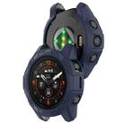 For Garmin Fenix E 47mm Armor Hollow TPU Half Coverage Watch Protective Case(Midnight Blue) - 3