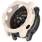 For Garmin Fenix E 47mm Armor Hollow TPU Half Coverage Watch Protective Case(Starlight) - 1