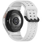 For Samsung Galaxy Watch FE 40mm Diplopore Button Quick Release Silicone Watch Band(Gray) - 2