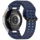 For Samsung Galaxy Watch FE 40mm Diplopore Button Quick Release Silicone Watch Band(Midnight Blue) - 2