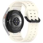 For Samsung Galaxy Watch FE 40mm Diplopore Button Quick Release Silicone Watch Band(Star White) - 2