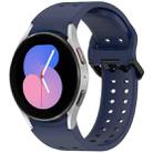 For Samsung Galaxy Watch 5 40 / 44mm Diplopore Button Quick Release Silicone Watch Band(Midnight Blue) - 1