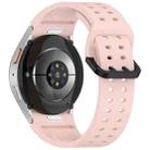 For Samsung Galaxy Watch 5 Pro Diplopore Button Quick Release Silicone Watch Band(Pink) - 2