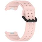 For Samsung Galaxy Watch 5 Pro Diplopore Button Quick Release Silicone Watch Band(Pink) - 3