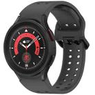 For Samsung Galaxy Watch 5 Pro Diplopore Button Quick Release Silicone Watch Band(Cloudy Gray) - 1