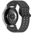 For Samsung Galaxy Watch 5 Pro Diplopore Button Quick Release Silicone Watch Band(Cloudy Gray) - 2