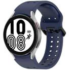 For Samsung Galaxy Watch 4 40 / 44mm Diplopore Button Quick Release Silicone Watch Band(Midnight Blue) - 1