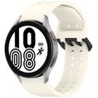 For Samsung Galaxy Watch 4 40 / 44mm Diplopore Button Quick Release Silicone Watch Band(Star White) - 1