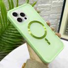 For iPhone 15 Pro Max Bread 3 in 1 MagSafe Acrylic Hybrid Silicone Phone Case(Light Green) - 1