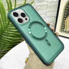 For iPhone 15 Pro Max Bread 3 in 1 MagSafe Acrylic Hybrid Silicone Phone Case(Green) - 1