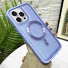 For iPhone 15 Pro Bread 3 in 1 MagSafe Acrylic Hybrid Silicone Phone Case(Blue) - 1