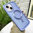 For iPhone 15 Bread 3 in 1 MagSafe Acrylic Hybrid Silicone Phone Case(Blue) - 1