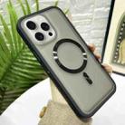 For iPhone 13 Pro Max Bread 3 in 1 MagSafe Acrylic Hybrid Silicone Phone Case(Black) - 1