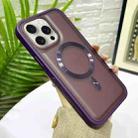 For iPhone 11 Pro Max Bread 3 in 1 MagSafe Acrylic Hybrid Silicone Phone Case(Dark Purple) - 1